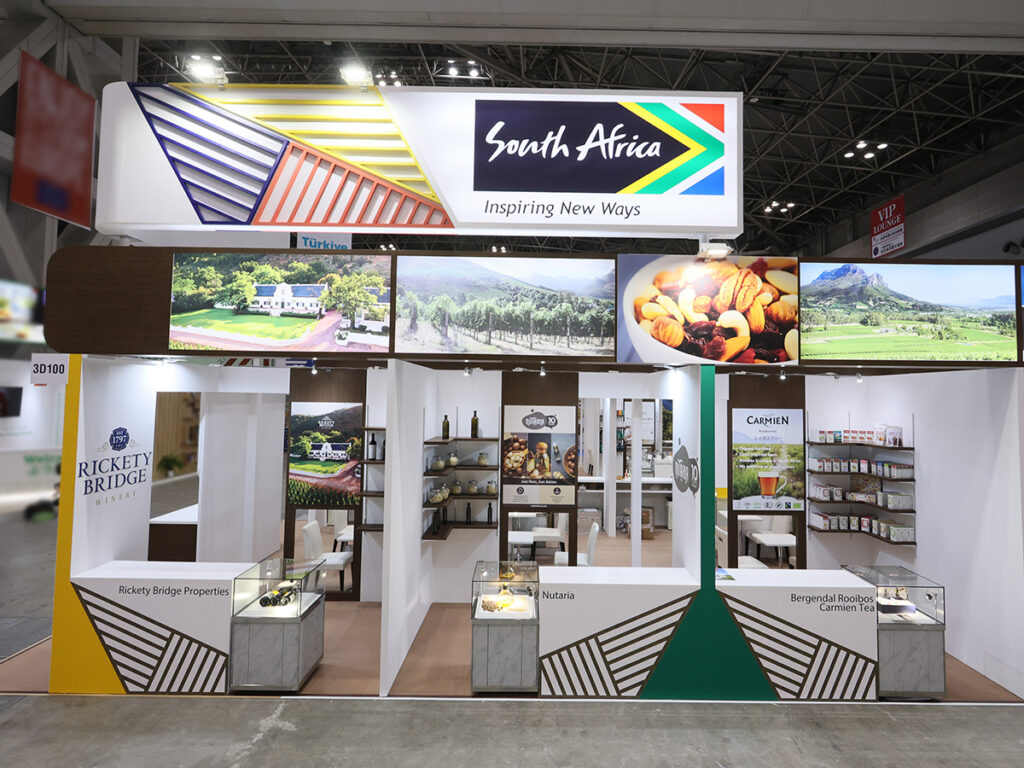 南アフリカ大使館様のFOODEX JAPAN2023 第48回 国際食品・飲料展ご出展ブース