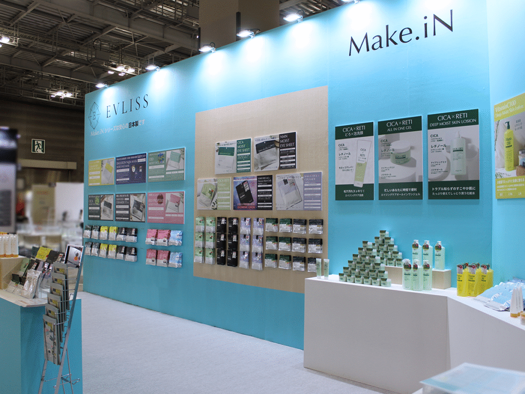 ㈱EVLISS様のCOSME Week 東京 2024ご出展ブース