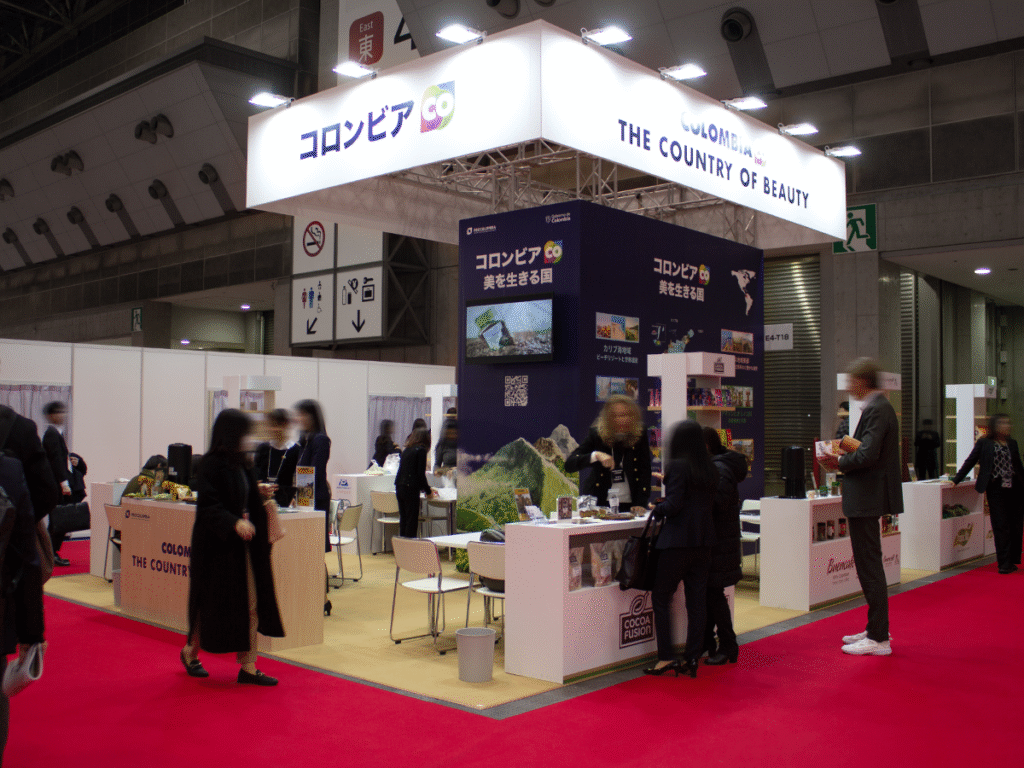 コロンビア大使館様のFOODEX JAPAN2024 国際飲食・飲料展ご出展ブース