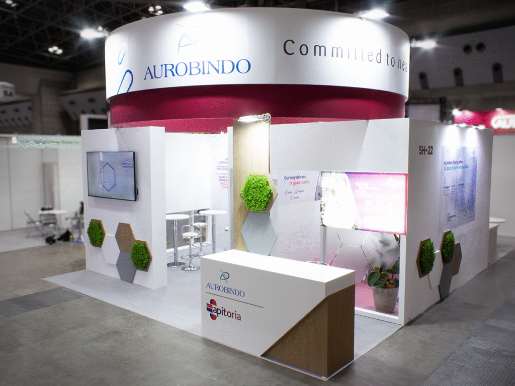 Aurobindo Pharma Japan㈱様のCPHI JAPAN 2025(国際医薬品開発展）ご出展ブース
